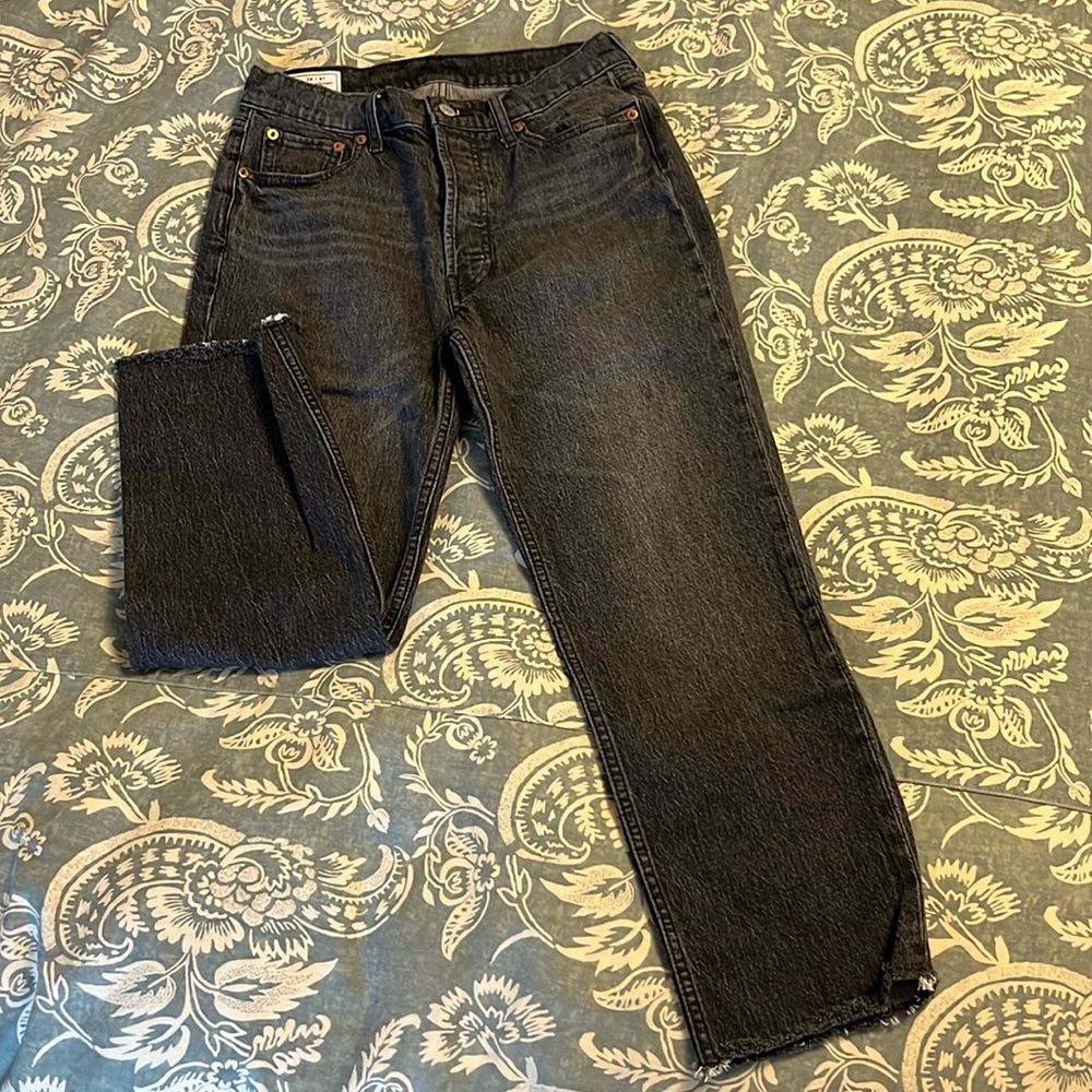 Gap Straight Leg Black Denim Jeans